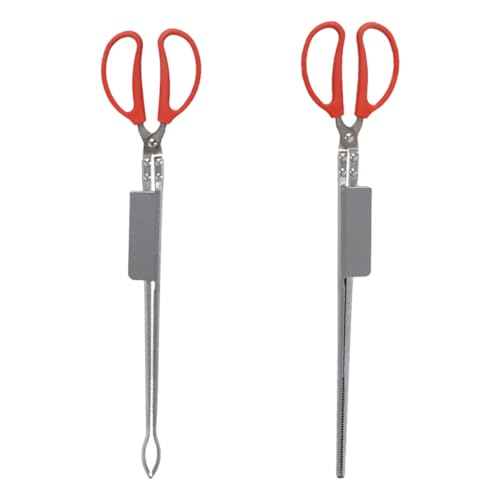 PAMINGONO Clip Antiscivolo per Anguille e Pinze Multifunzione 2 Pezzi Design a Forbice 52 CM Morsetto per Granchio e Aragosta Utensili da Cucina Leggeri e Portatili per Uso Domestico ed