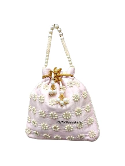 Potli | Polysilk Handbags for women | Embroidered Women Potli Bag | Traditional Indian Potli Bags | Drawstring Bags for Wedding Use-picture-32