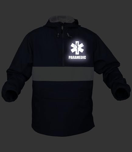 Smart People Clothing Paramedic Zipped Pocket Anorak with Reflective Decorations Front and Back4
