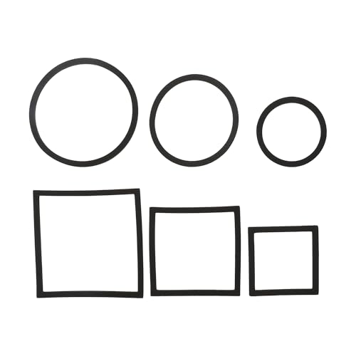 CAPASTEC Fish Feeding Ring, Floating Plant Corral, Aquarium Floating Plant Ring, Floating Ring Aquarium Feeding Ring, Fish Tank Plant Corral Set for Aquarium Accessories, 6pcs, Black