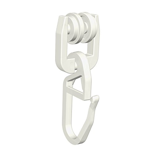 Flair Deco 16071014-0000 T-Ruedas Arrugas Ganchos para T-carriles, de plástico, Contenido 100 pcs Cover