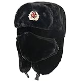 【Resistente por cada invierno】 Este sombrero de invierno con orejeras es muy cálido y está hecho de algodón, poliéster y folleto artificial. Puede ser un regalo para la familia y los amigos.