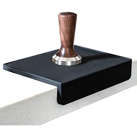 watchget Espresso Tamping Mat, Coffee Tamper Mat, Black Food Grade Silicone Pad, 8Inch X 6Inch Coffee Tamping Mat, Portafilter Mat For Barista Espresso Machine Accessory, Waterproof and Heat Resistant Cover