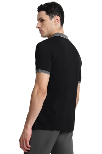 Image of Reebok Men's Jacquard Collar Polo T-Shirt, Smart Casual Regular Fit Polo Tee with Premium Detailing for Work and Weekend Wear