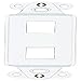 Allen Tel Products AT62-15 Plastic Single Gang, 2 Ports Versatap Designer Series Faceplate, White