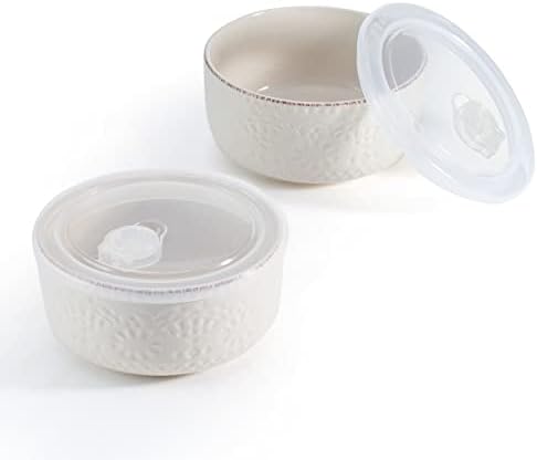 Pfaltzgraff Chateau Storage Bowls, 6 inch, Cream