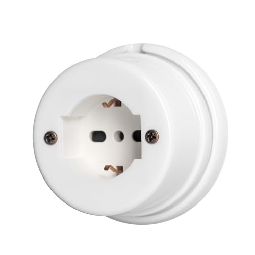 Prise Schuko Merlotti pour installations à vista 250V idéale dans un atelier ou un loft urbain