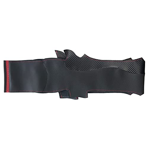 Matte Black Carbon Fiber & Nappa Perforated Leather Interior Accessories Steering Wheel Cover Hand-Stitch On Wrap Fit For Honda Accord 10Th 2018-2021/ Honda Insight 2019-2021 #TOP2