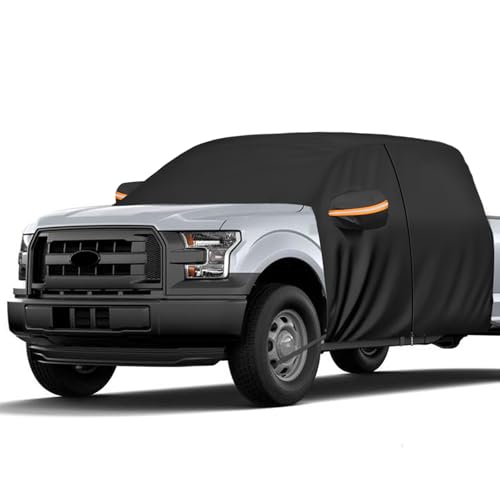 Image of Cab Car Cover for Full-Size Truck Crew Cab, Compatible with Ford F-150, Chevy Silverado, Dodge Ram, GMC Sierra, Toyota Tundra, Nissan Titan, Truck Cab Roof Cover