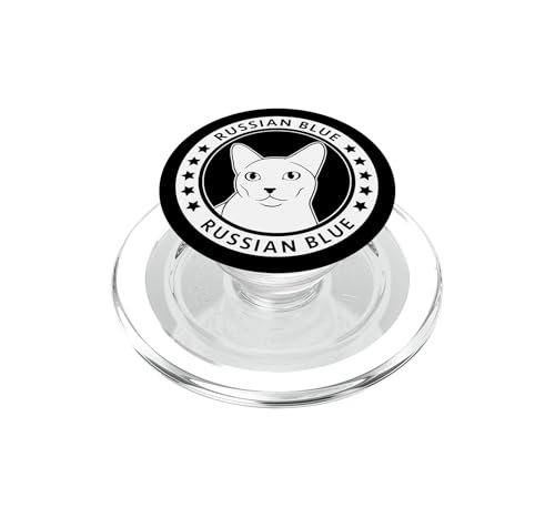 PopSockets MagSafe Portrait Chat Bleu Russe haut de gamme