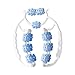 Vaveren Massage Roller for Legs Massage Tool 15 Wheels Exercise Foam Roller Handheld for Gym Fitness Thigh Calf Legs Arm Bodybuilding, Blue