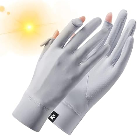 Gants De Soleil Fins En Soie Glacée Pour Femme - Protection UV - Écran Tactile Complet - Pour La Conduite En Plein Air, Le Cyclisme, L'équitation - Antidérapants
