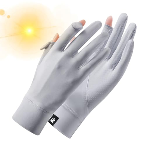 Neamou Gants de Protection UV,Gants UV | Gants Anti-UV UPF 50+ pour écran Tactile | Gants d'été antidérapants lavables en Machine pour la randonnée à vélo