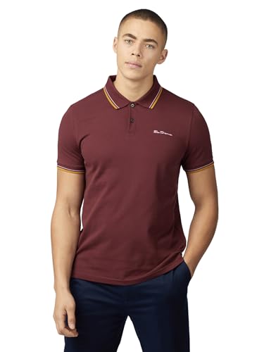 Ben Sherman Men’s Signature Romford Polo, Port, Large