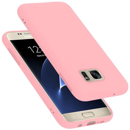 Cadorabo Funda de Silicona Compatible con Samsung Galaxy S7, Funda Protectora de Cuerpo Completo para Galaxy S7- Resistente a arañazos y Golpes Fina Funda de TPU - Liquid Rosa