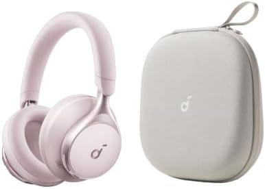 Soundcore by Anker Space One Active Noise Cancelling Headphones, with Headphones Case, 2X Stronger Voice Reduction, 40H ANC Playtime, App Control, LDAC Hi-Res Wireless Audio