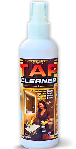 Image of Chemwit Tap Cleaner and Limescale Remover - Strong Cleaning Spray for Bathroom Hard Water - Heavy Duty Liquid to remove Scale, Stains & Rust - Australian Technology - Safe on Chrome & Smells Fresh.