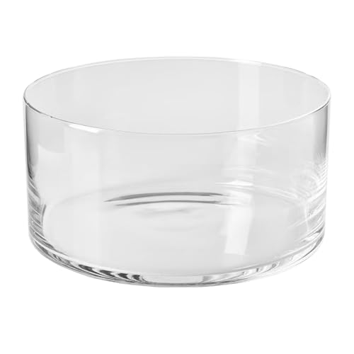 Krosno Decorativo y ensalada, cuenco de cristal de frutas, 23.9 cm, colección Glamour, mezclar y servir, en casa, restaurantes, fiestas, apto para nevera, decoración de velas, fabricado en Europa