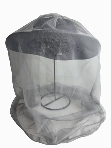 Red para Mosquitos para Cabeza Transpirable para Sombrero (2 piezas, 47.2" L x 23.6" W, Gris Claro) miniatura 5
