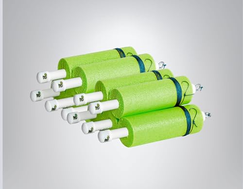 Dougs Fishing Jugs - 10 Pack Cat Fishing Jugs | Catfish Noodles (Green 10 Ft Line)