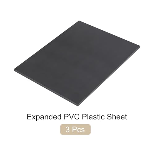 Image of Expanded PVC Plastic Sheet 5 /16 inch Thick, 12 inchx16 inch Lightweight Rigid Foam Sheet, [for Crafts Signage Displays Digital Screen Printing] - Black / 1 Pcs