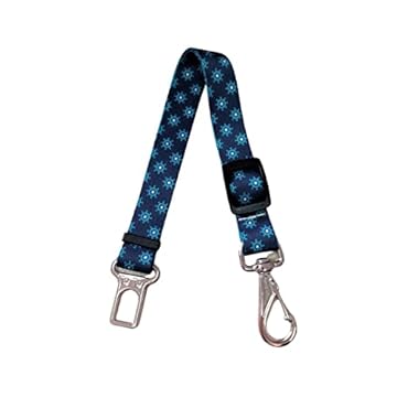 MY PET BRASIL Cinto De Segurança Para Cães 80Cm Regulável Adaptador De Carro Para Cachorros Guia Pet Transporte Viagem E Passeio Modelo Universal Estampa Stock