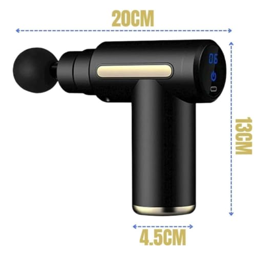 Pistola Massageadora Portátil de Led Elétrica Recarregável USB Muscular Massagem Relaxante Fisiotera
