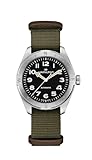 Hamilton Khaki Field Expedition Automatic Men's Watch, 41mm Stainless Steel Case, Swiss Made, Black Dial Analog Wrist Watch for Men, 100m Waterproof, Sapphire Crystal, 3-Hand Movement, Textile Strap