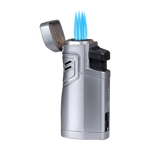 Vertigo Hercules Quad Torch Lighter (Silver)