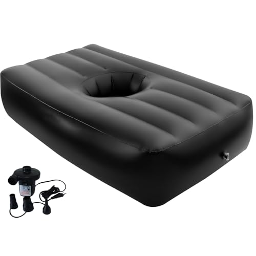 Genérico Colchón De Aire para Recuperación Quirúrgica BBL De 188x112 Cm,Colchón De Aire Suave Y Plegable con Bomba,Silla Inflable Ergonómica De PVC,para Después De Cirugías,Embarazos,Negro
