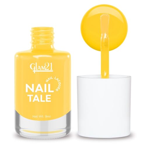 Image of Glam21 Nail Tale Nail Polish | Glossy Gel Finish | Rich Pigmentation | Chip Free | Quick Drying Formula | Long Lasting Nail Polish for Women | 9ml | Shade-22