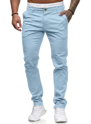 Image of HUNGSON Mens Chinos Dress Pants Slim Fit Stretch Business Casual Golf Work Slacks Trousers