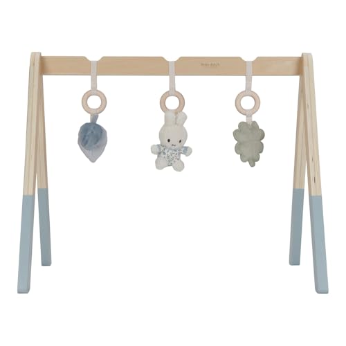 nijntje miffy x Little Dutch Holz Baby Gym Spieltrapez Spielbogen Holz inkl. Anhänger Hase Miffy blau - Lucky Leaves