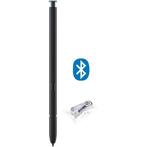 F-TECH S22 Ultra S Pen (WithBluetooth) Replacement for Samsung Galaxy S22 Ultra 5G All Versions Touch Stylus Pen with 5*Tips/Nibs (Black) Cover