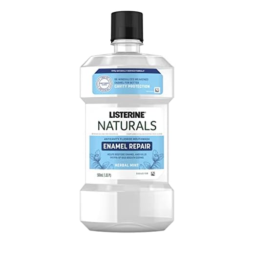 Listerine Naturals Healthier Gums Antiseptic Mouthwash, Fluoride-Free Oral Rinse to Help Prevent Bad Breath, Plaque Build-Up, Gingivitis & Gum Disease, Herbal Mint, 500 mL