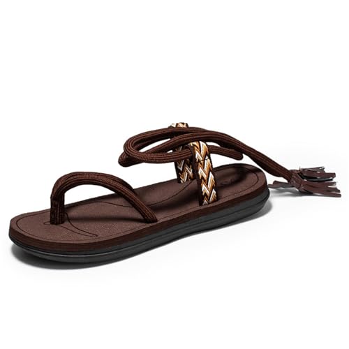 Sandalias deportivas informales cómodas de secado rápido para hombre, Brown, 41 1/3 EU