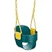 Squirrel Products High Back Full Bucket Toddler Swing with Exclusive Chain & Triangle Dip Pinch Protection Technology - Green