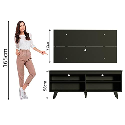Rack Madesa Udine e Painel para TV até 55 Polegadas com Pés