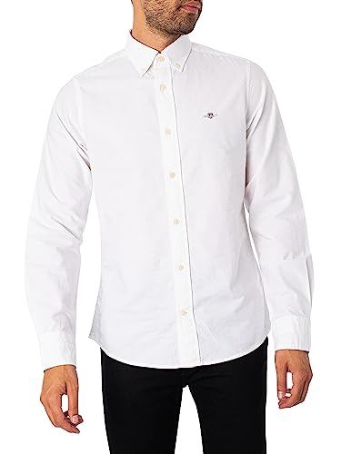 Chemise Slim Oxford Gant pour homme en tissage de coton noble et durable