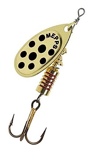 Cuiller Tournante A Palette Ovale - Mepps Aglia N°1-3,5G - Or Points Noirs Cover