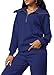 XIEERDUO Airport Outfit For Women Set 2 Piece Oversized Sweatsuit Tracksuit Set Navy Blue M