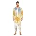 Yuiboo Watercolor Sun & Cloud FlightAdults One-Piecing Pajamas Cosplay Suit with Hood