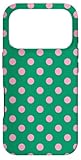 Hülle für iPhone 17 Pro Grüne und rosa Punkte, klassisches Punktemuster
