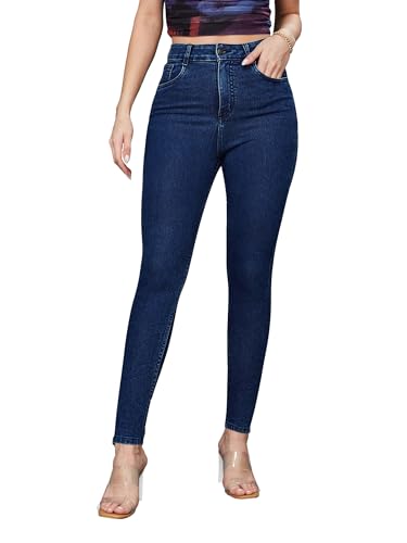 Image of Miss Chase Women's Skinny High Rise Cropped Stretchable Denim Jeans