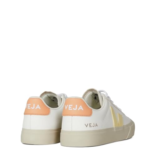 Image of Veja Women Campo Sneakers White - Sun - Peach 7 US