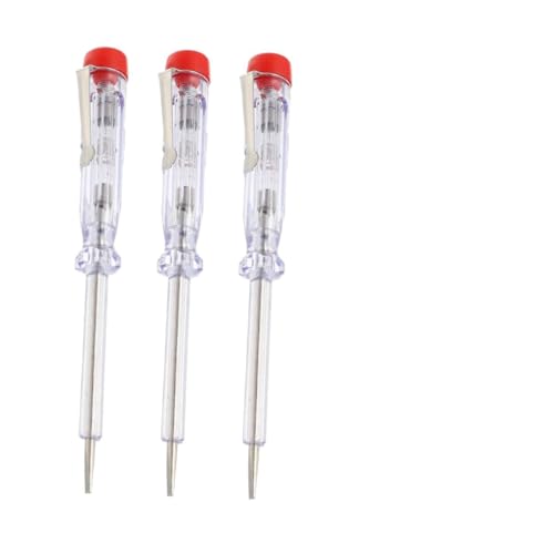 healvian 5個 電圧検知ペン 螺絲刀付き 電圧テスター ペン型 小型電動工具 家用 工業用 電気路チェック用 コンパクト設計 透明ネオン管搭載