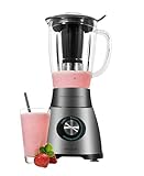 Cecotec Batidora de Vaso Power Black Titanium 2500MAX Spatula. 1800W, 22000 RPM, 6 Cuchillas Titanio, Jarra Termorresistente 1.8L, 5 Velocidades, Turbo, Filtro Licuado, Metaluxe, Cierre Hermético