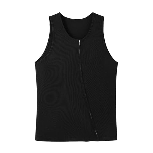 Tenue de sport fitness homme avec débardeur sans manche gainant col rond