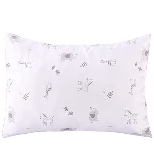 Image of JISEN 3 Piece Crib Bedding Set Crib Quilt Crib Sheet Pillowcase - Soft Microfiber Printed Nursery Set for Baby Boys or Girls Gray
