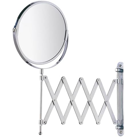 WENKO Wall-mounted Cosmetic Mirror with Magnification Cover